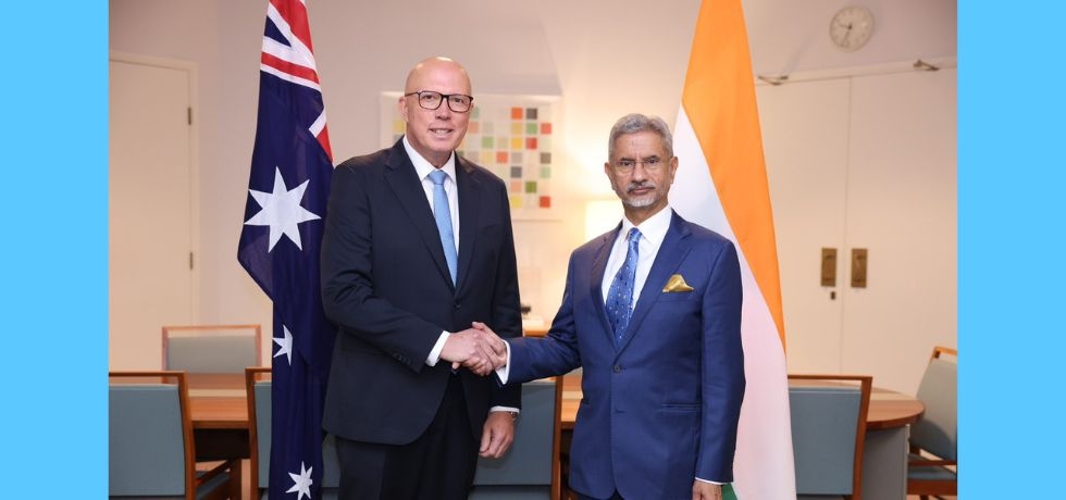 External Affairs Minister, Dr. S. Jaishankar met H.E. Mr. Peter Dutton Leader of the Liberal Party of Australia in Canberra